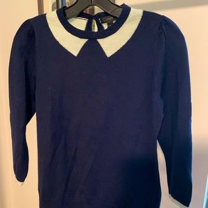 Navy blue J Crew 3/4 sleeve sweater